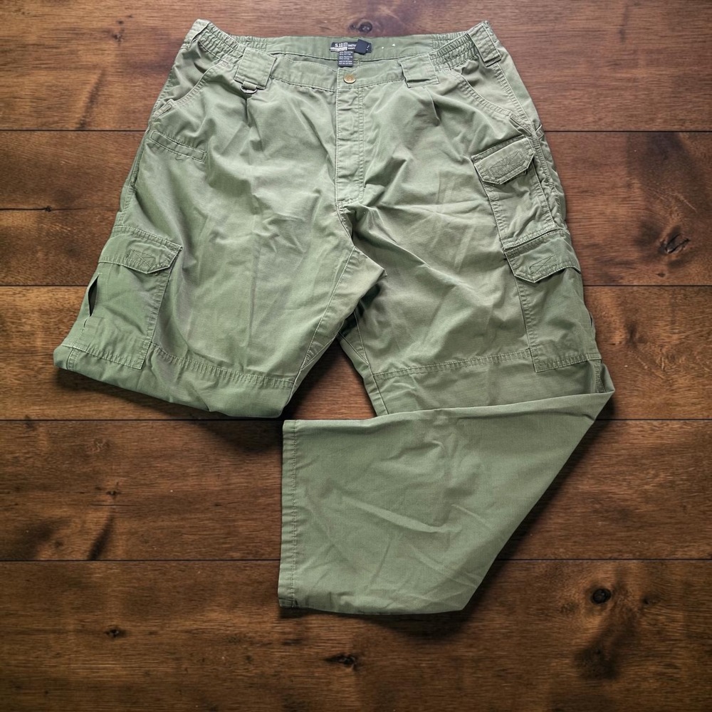 5.11 Tactical Series Mens 38x30 Cargo Pants Olive Green Ripstop Style 74273